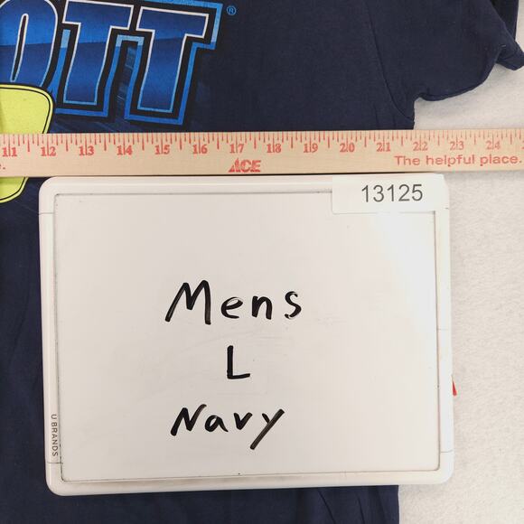 NASCAR Chase Ellioet 9 Graphic Short Sleeve Racing T Shirt Mens Size L Navy Blue - Picture 7 of 9